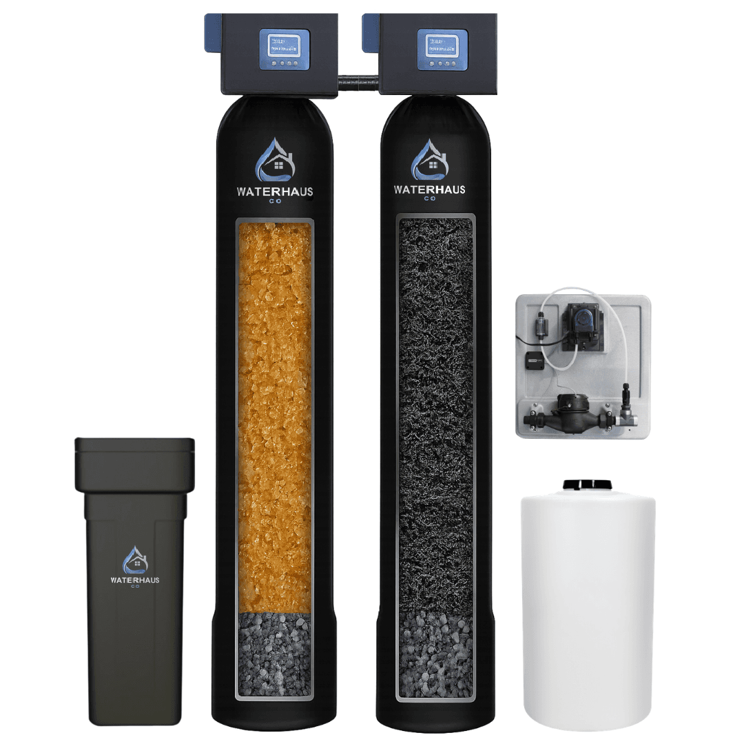 Well water system — softening tank plus a Katalox Light tank for iron and sulfur